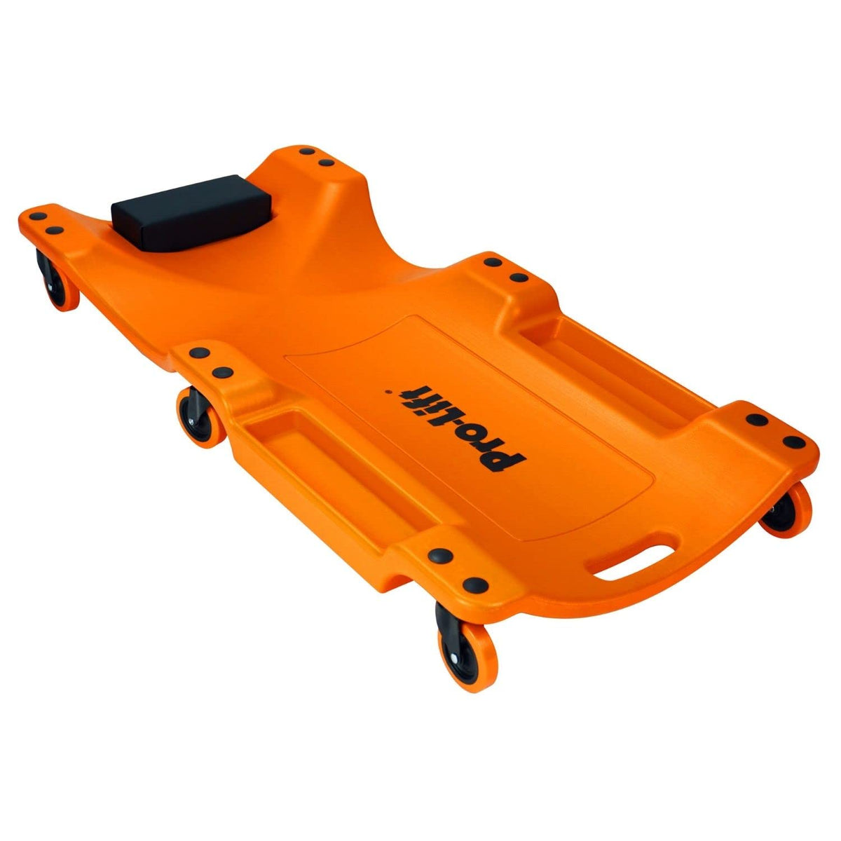 40 Inch Plastic Mechanic Creeper with Padded Headrest Orange P644418