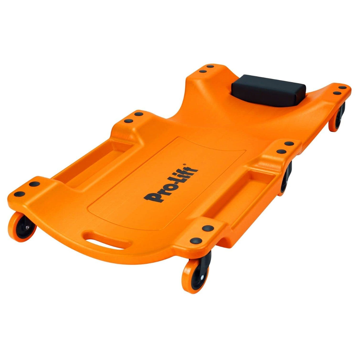 40 Inch Plastic Mechanic Creeper with Padded Headrest Orange P644418