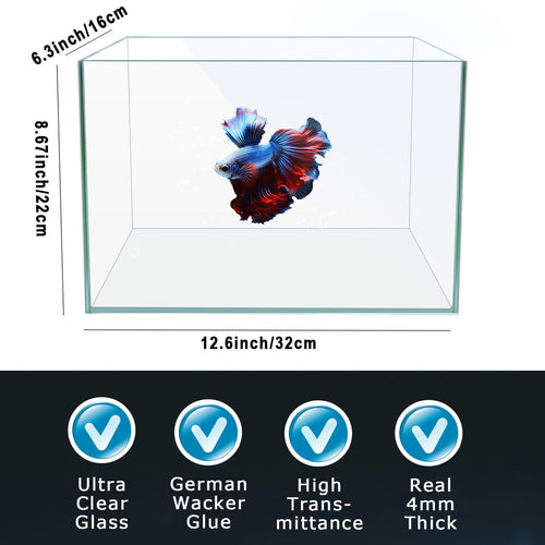 3 Gallon Nano Glass Aquarium with Separator Plate M9418