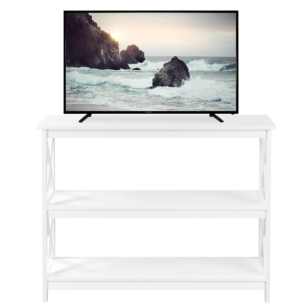 White 3-Tier Narrow Console Table H976168