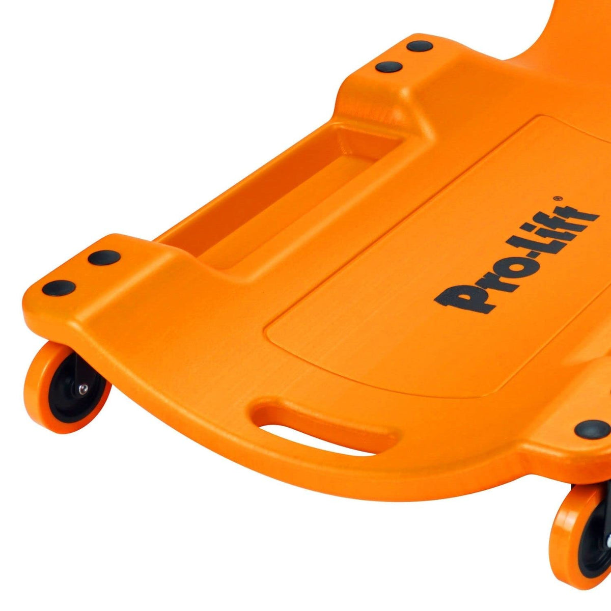 40 Inch Plastic Mechanic Creeper with Padded Headrest Orange P644418
