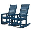 Oversized Outdoor Rocking Chairs Set of 2 Blue R624