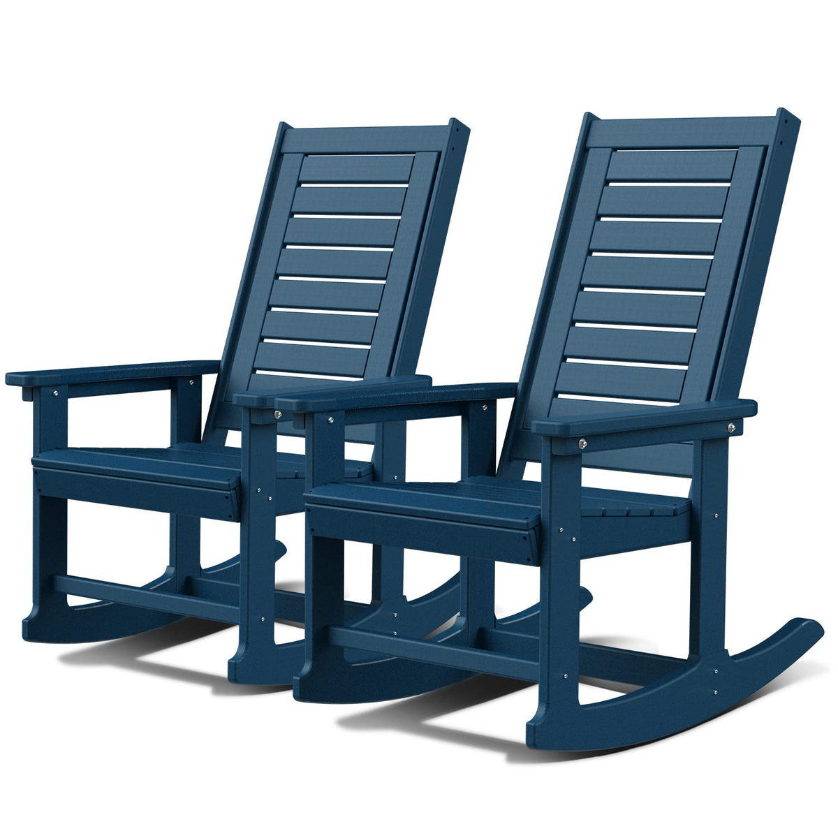 Oversized Outdoor Rocking Chairs Set of 2 Blue R624
