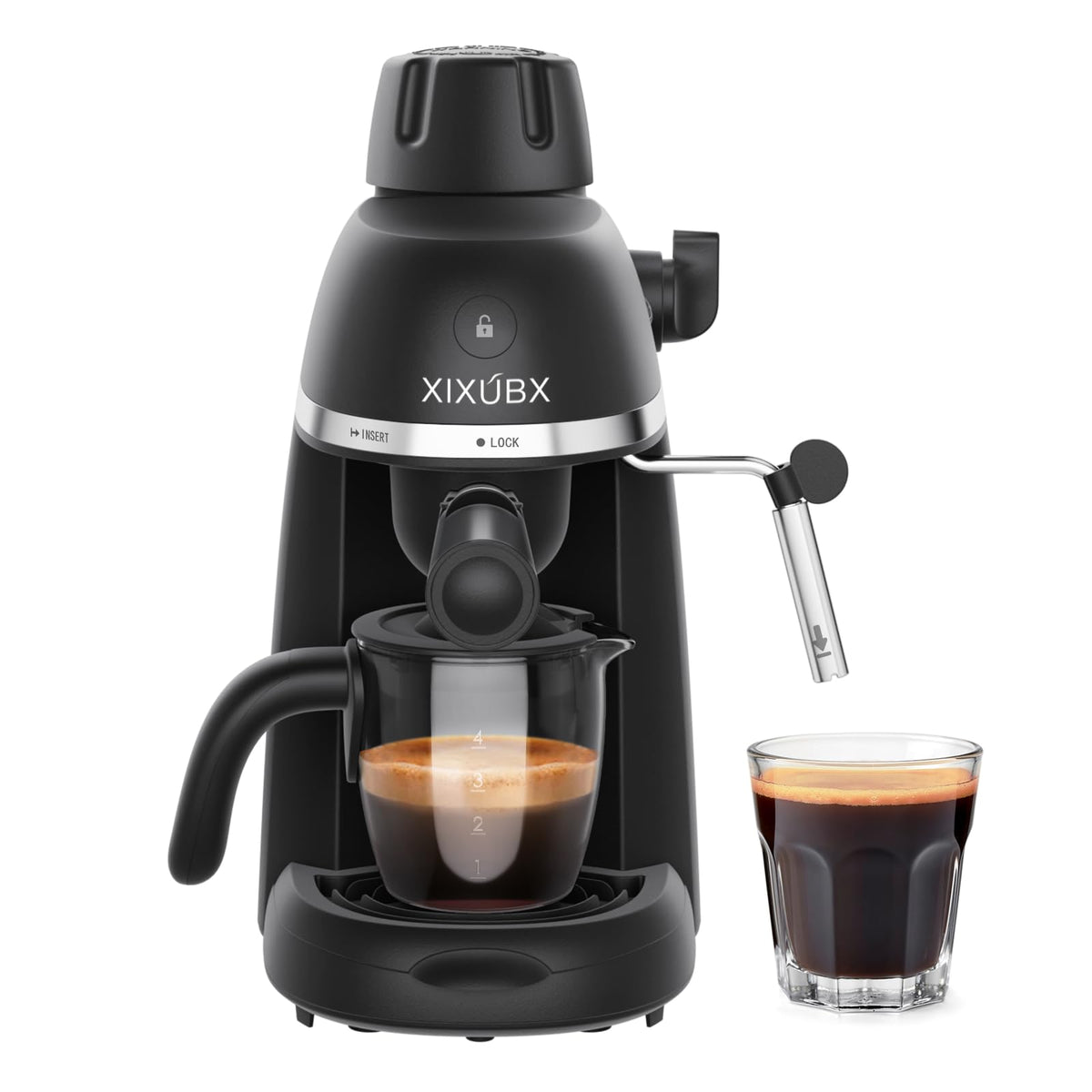 Compact Espresso & Cappuccino Machine with Steam Wand A774
