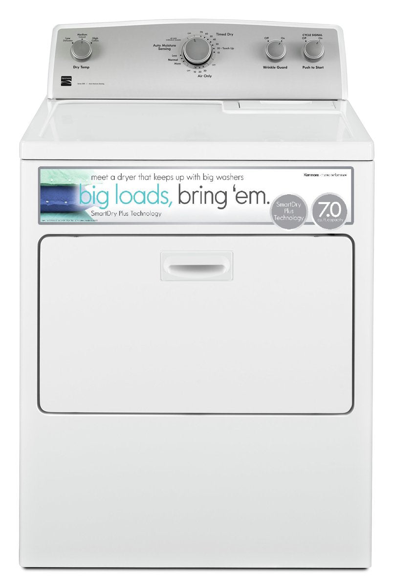 29" Front Load Electric Dryer 7.0 Cubic Feet White Q116