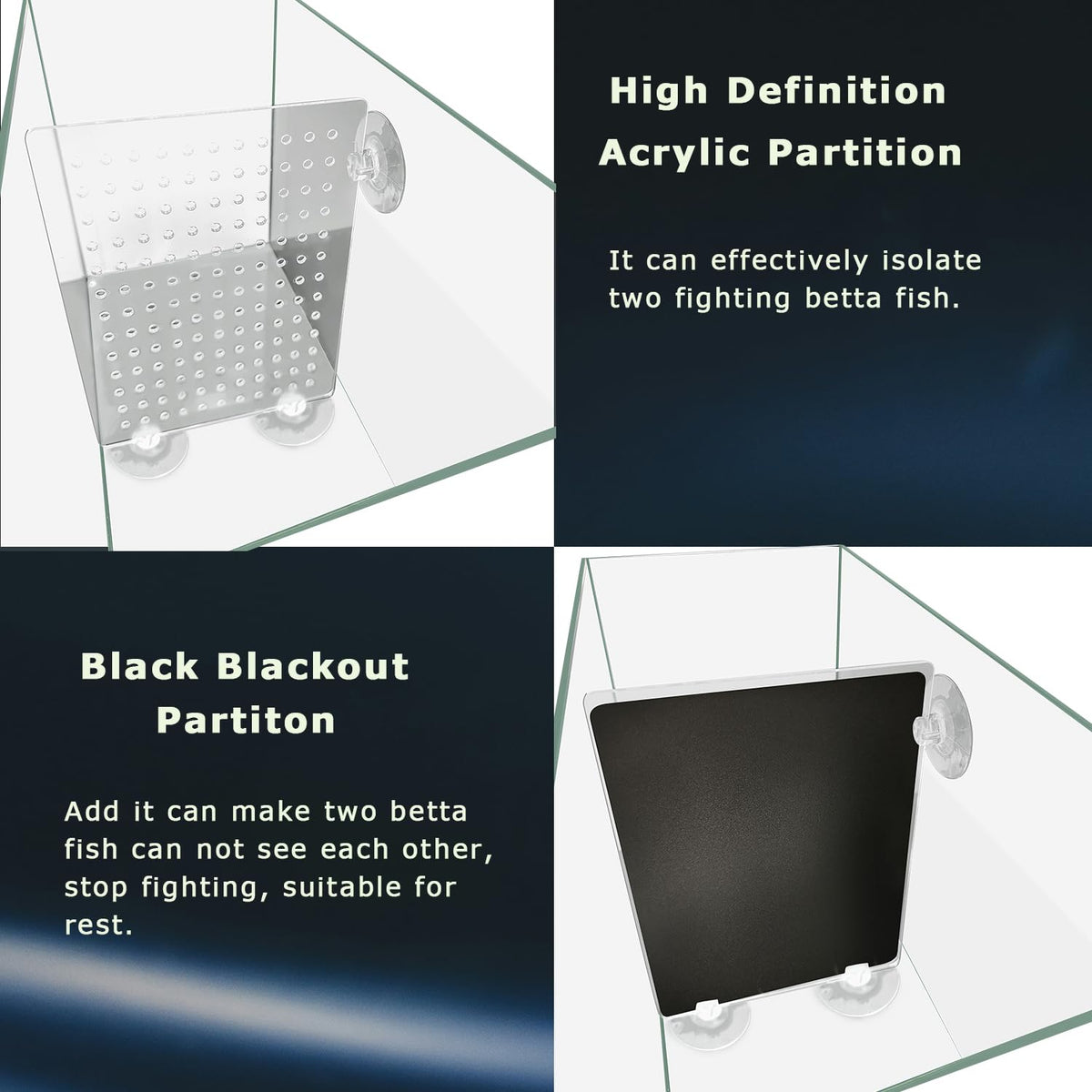 3 Gallon Nano Glass Aquarium with Separator Plate M9418
