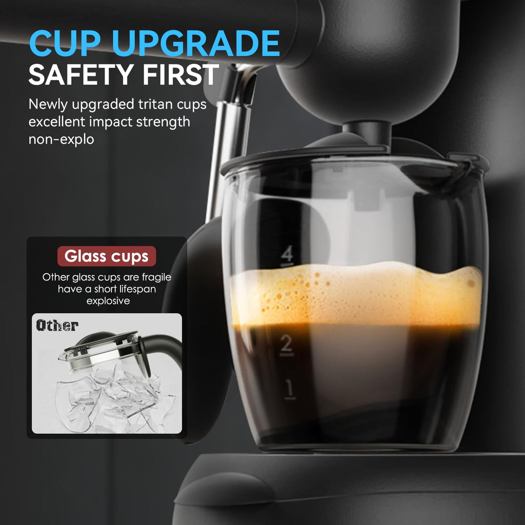 Compact Espresso & Cappuccino Machine with Steam Wand A774