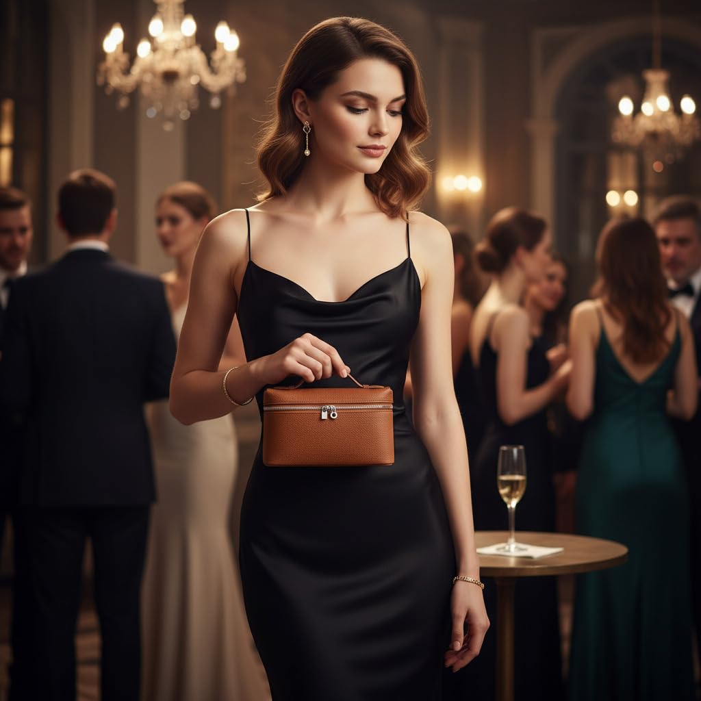 Small Genuine Leather Top-Handle Bag A5969