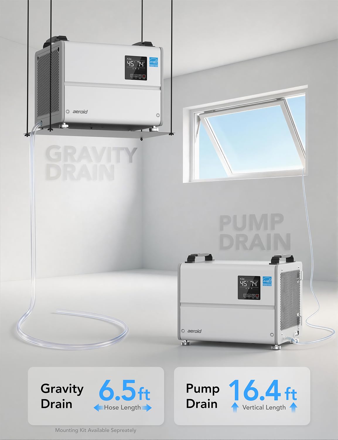 70 Pints Commercial Dehumidifier with Pump and Drain I1954
