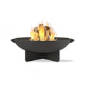 36” Round Wood Burning Steel Fire Pit with Spark Screen, Poker, Log Grate and Storage Cover I5941