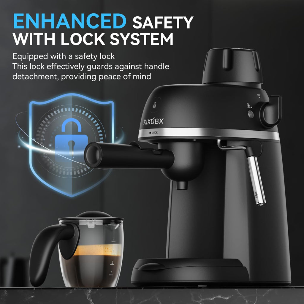 Compact Espresso & Cappuccino Machine with Steam Wand A774