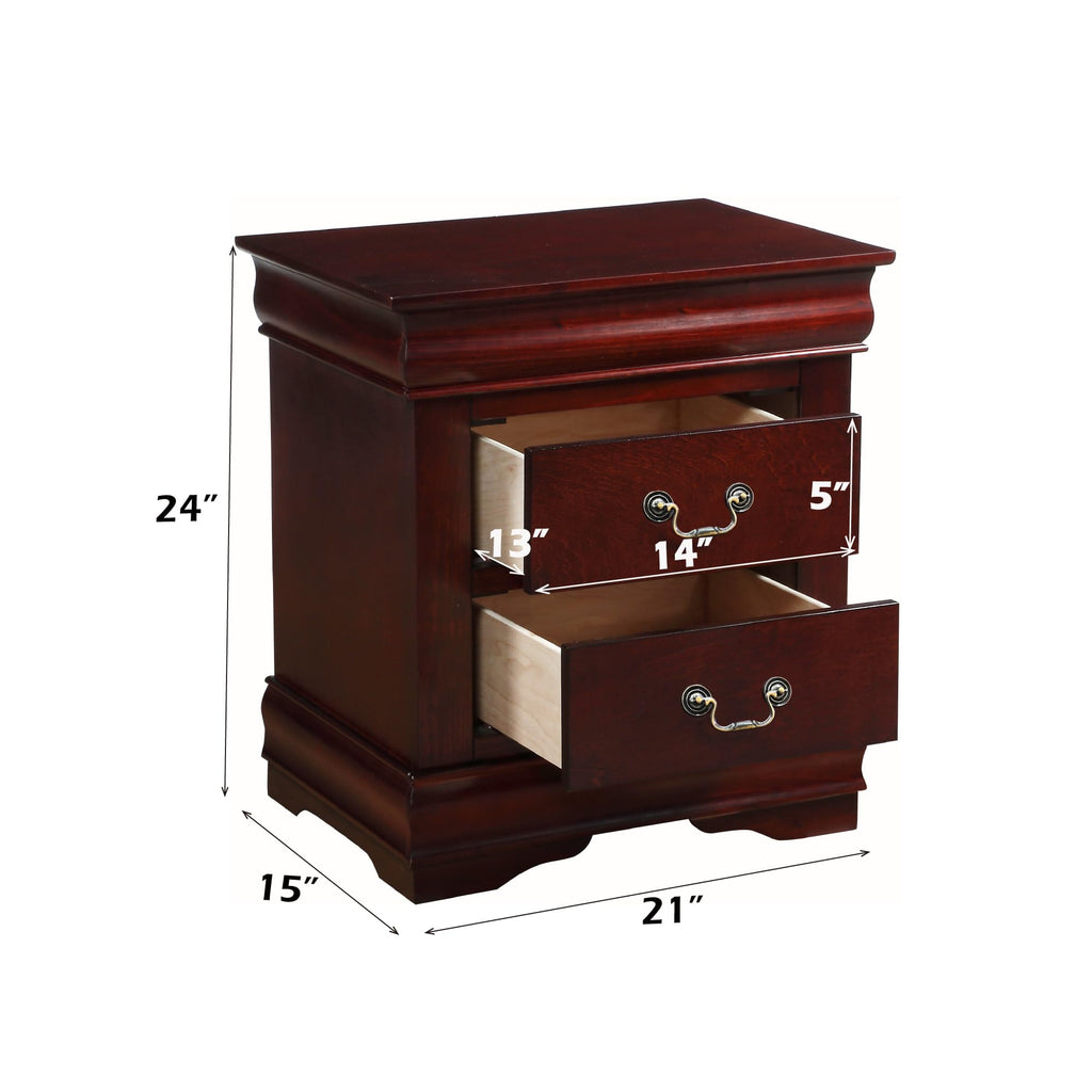 2-Drawer Wood Nightstand O9629