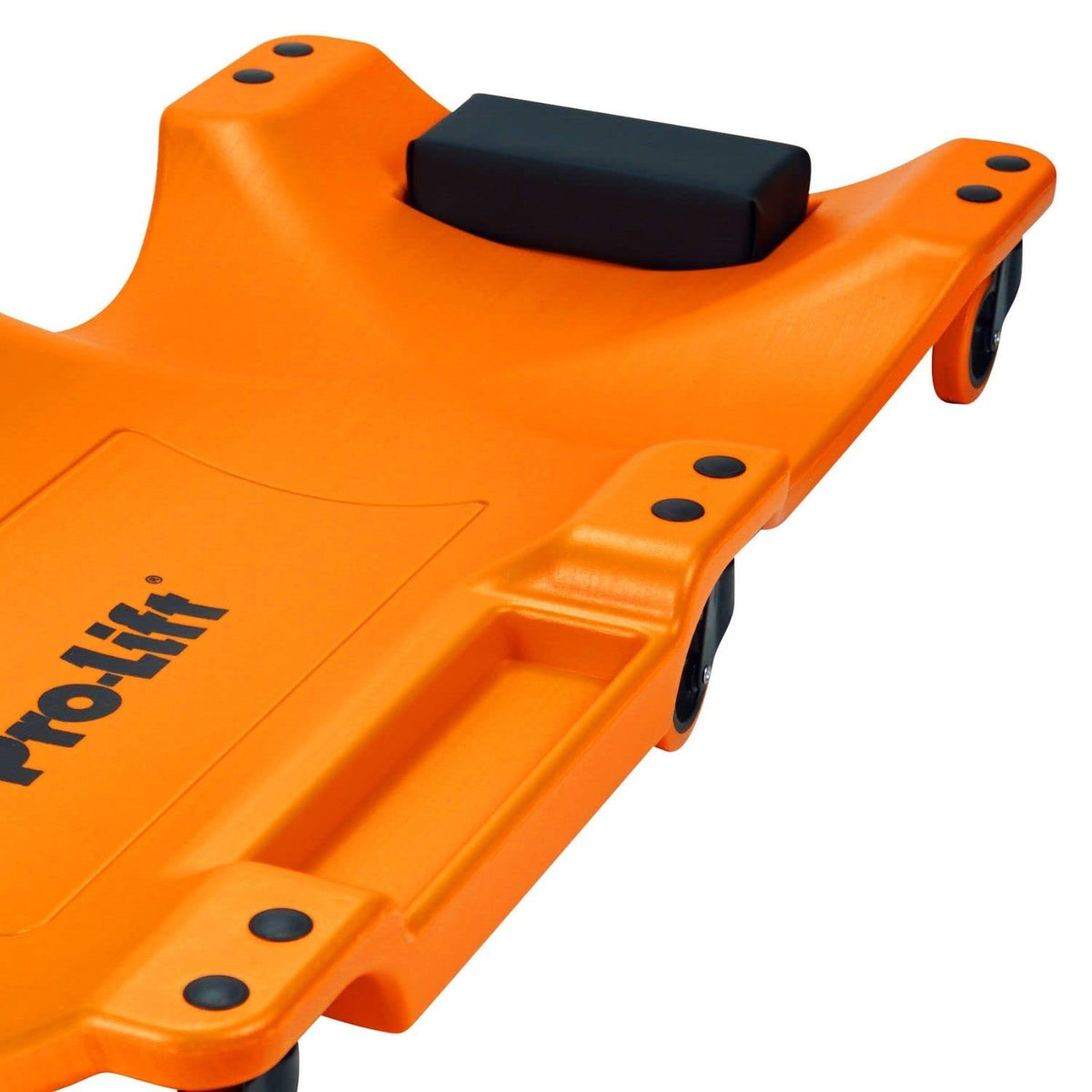 40 Inch Plastic Mechanic Creeper with Padded Headrest Orange P644418