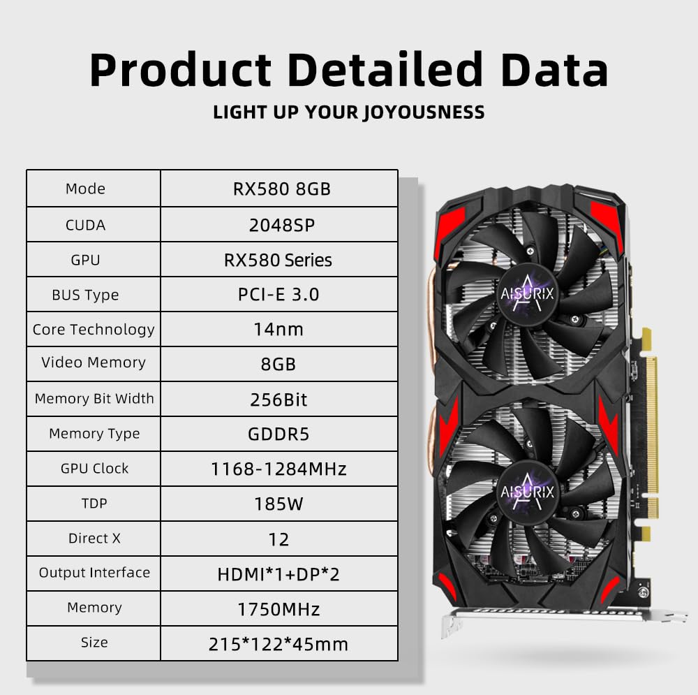 RX 580 8GB GDDR5 Graphics Card P2612