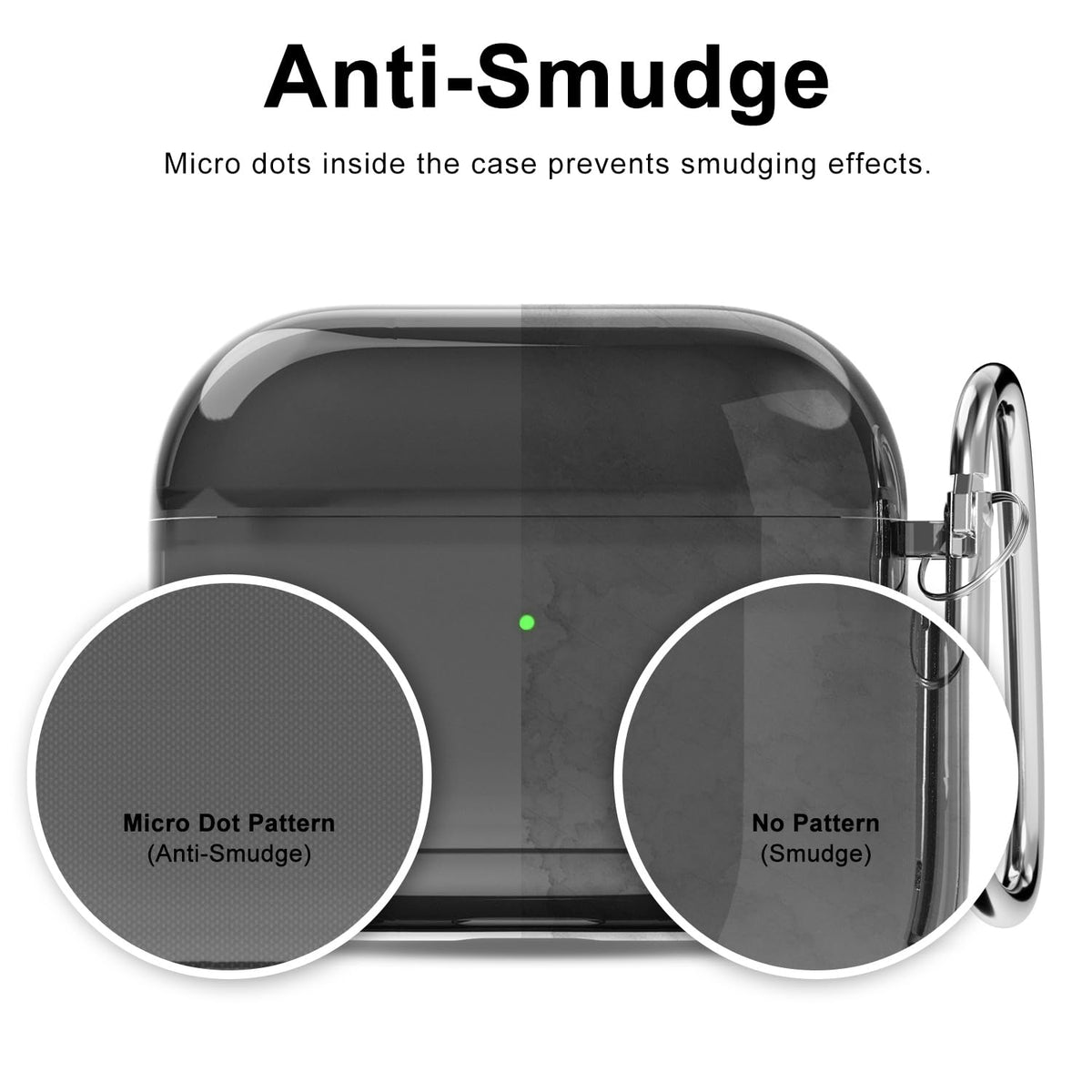 Clear Hard Plastic Airpods 3 Case with Keychain E81619