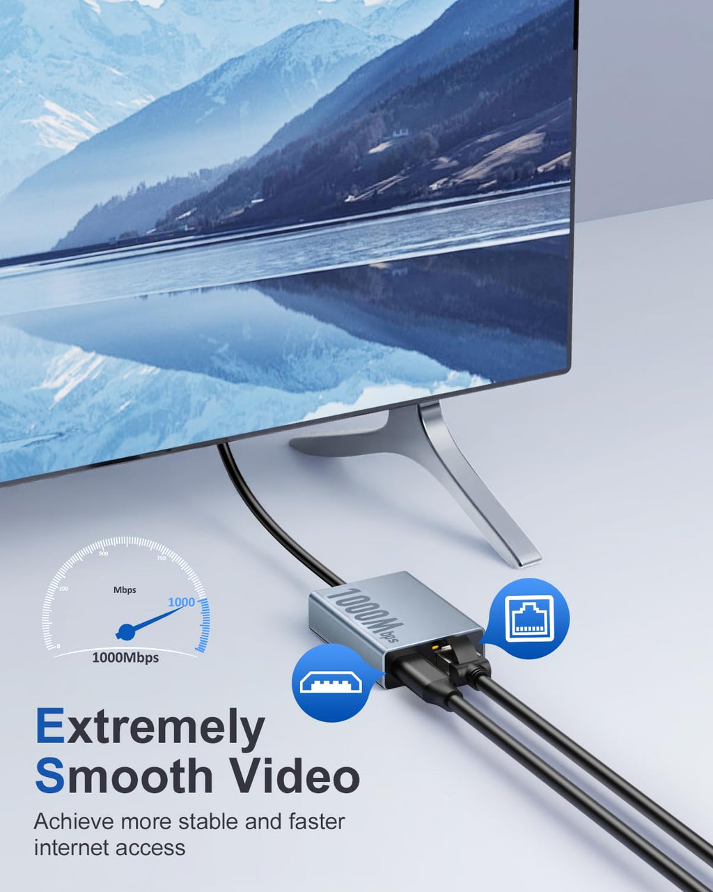 1000 Mbps Micro USB to RJ45 Ethernet Adapter W551891