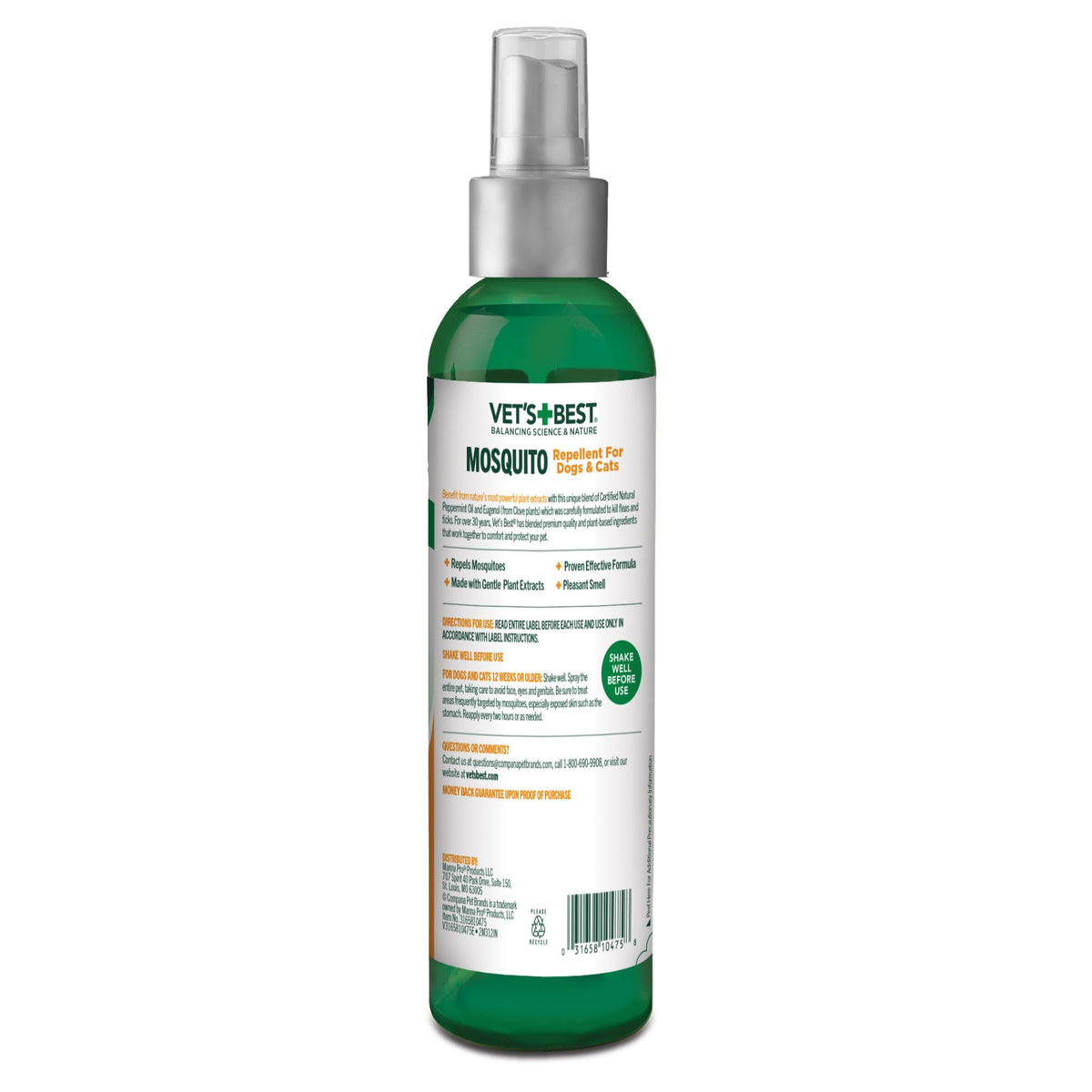 Mosquito Repellent Spray for Dogs & Cats 8 oz P9790