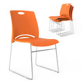 Orange Stacking Chairs Set of 4 I769
