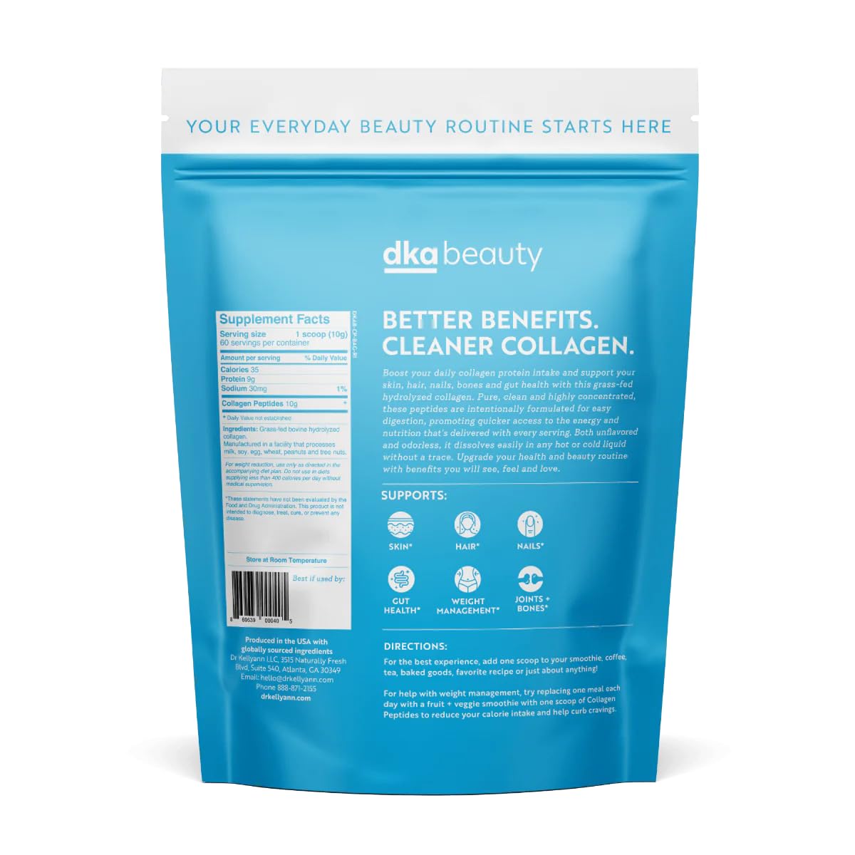 Unflavored Collagen Peptides Powder 60 Servings H738