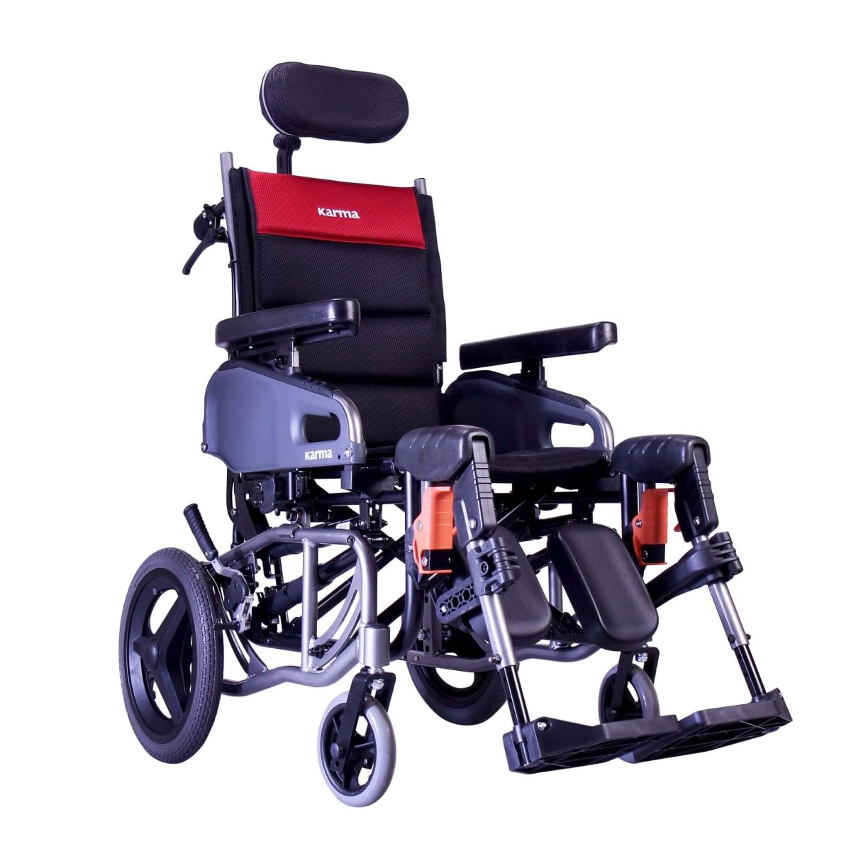 16" Reclining Transport Wheelchair with Elevating Leg Rest C425024