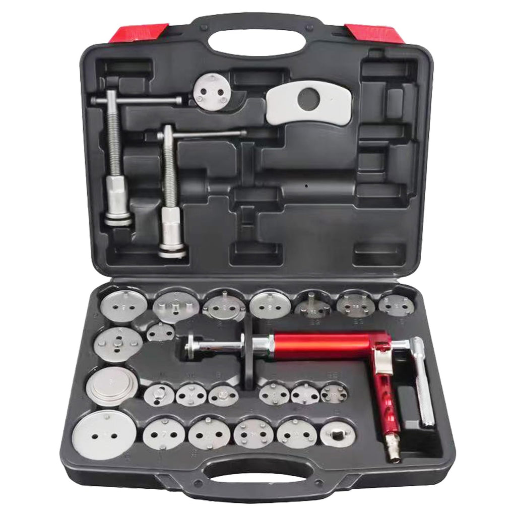 28-Piece Heavy Duty Pneumatic Brake Caliper Compression Tool Set with 23 Adapters Q2273
