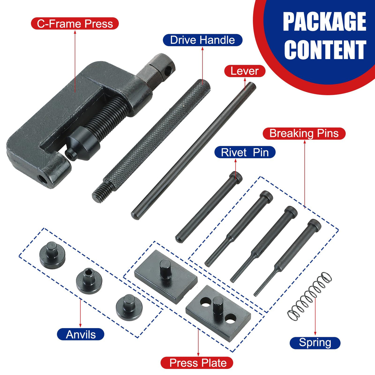 Chain Breaker Tool Kit with Carrying Case Y394