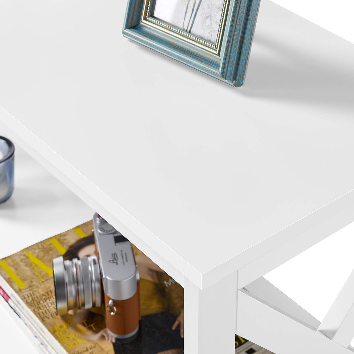 White 3-Tier Narrow Console Table H976168