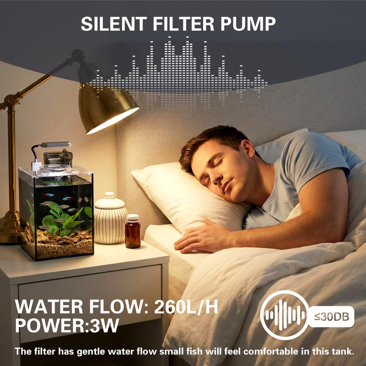 2.2 Gallon Glass Aquarium Set K6470