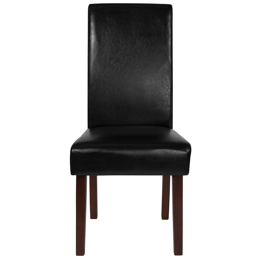 Black Faux Leather Parsons Chair S38784