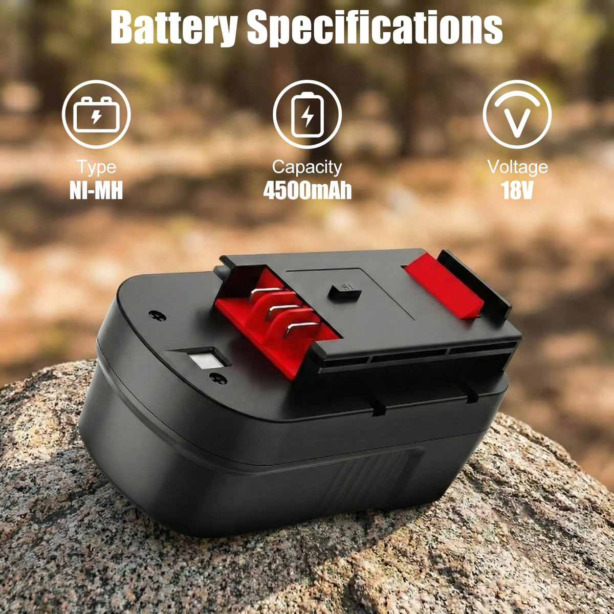 2Pack 4.5Ah Ni-Mh Replacement Battery W1871