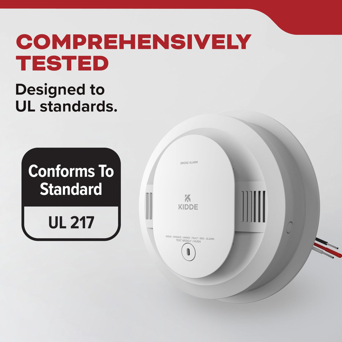 Smoke Detector, Hardwired with AA Battery Backup, 3 Pack I610767