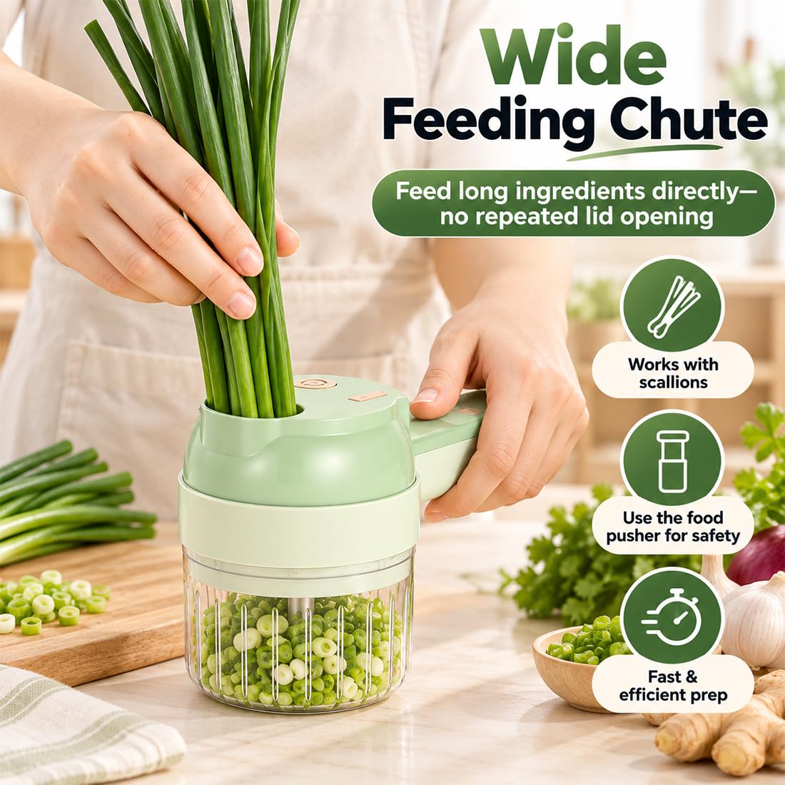 4 in 1 Wireless Electric Vegetable Chopper I616