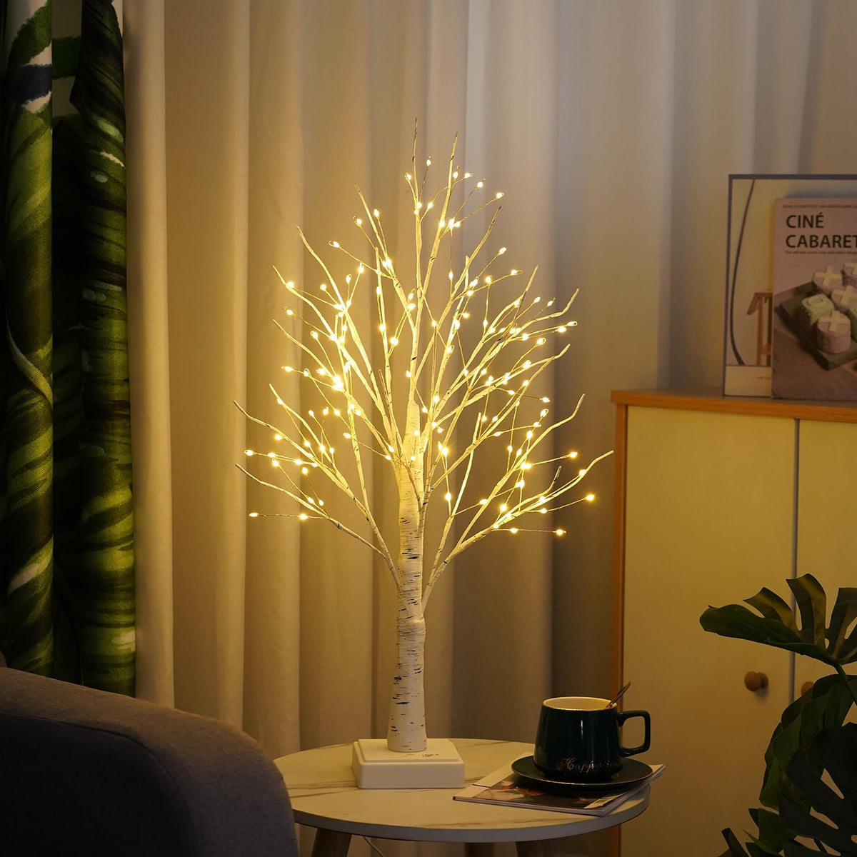 2 Pack Artificial Tree Lamp with Timer T24937