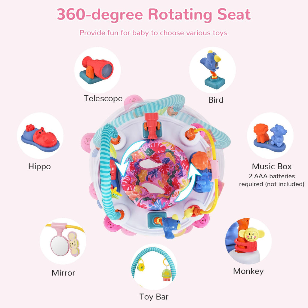 5 in 1 Baby Bouncer Activity Center with 360° Rotating Seat U109459