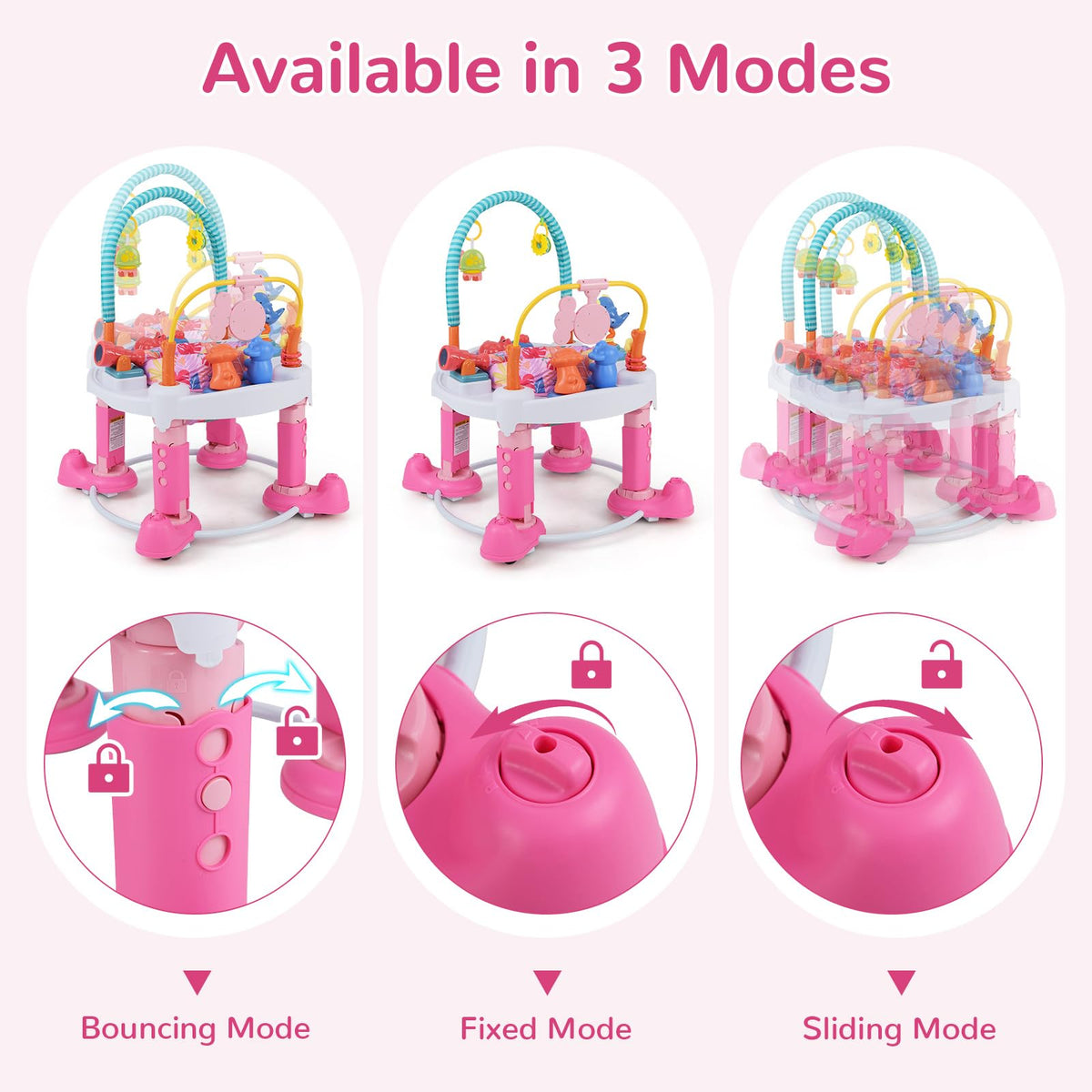 5 in 1 Baby Bouncer Activity Center with 360° Rotating Seat U109459