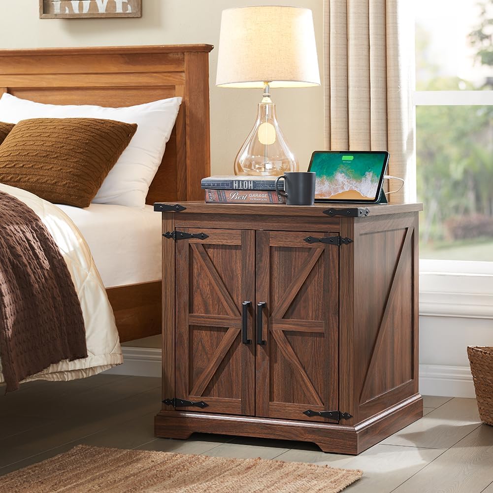 24" End Table Set of 2 with Charging Station N90271