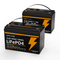 12V 100Ah LiFePO4 Lithium Battery 2-Pack with 100A BMS D80587