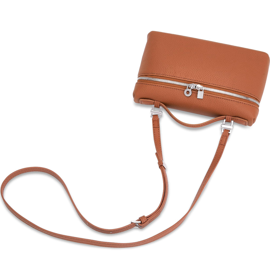 Small Genuine Leather Top-Handle Bag A5969