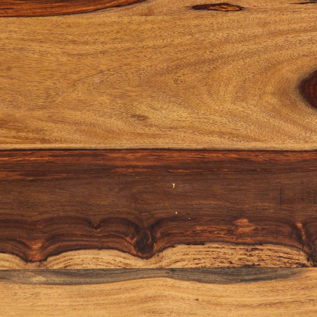 Brown Solid Sheesham Wood Steel Coffee Table Z346286