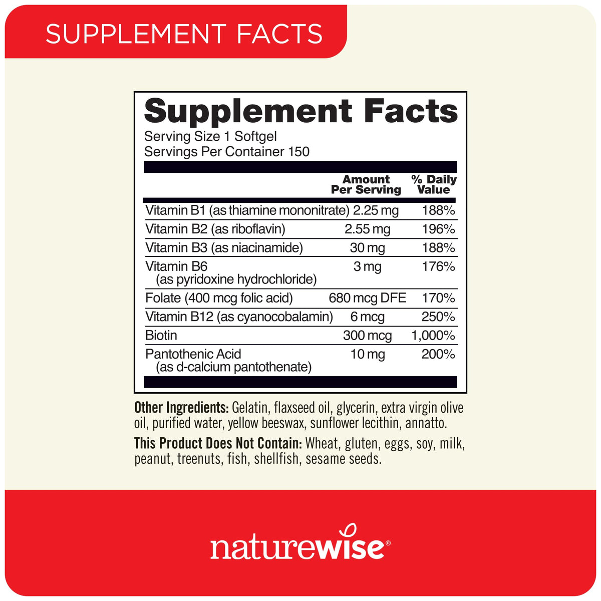 1000mg Omega 3 600mg EPA 400mg DHA 180ct & Vitamin B Complex 150 Softgels Y69260
