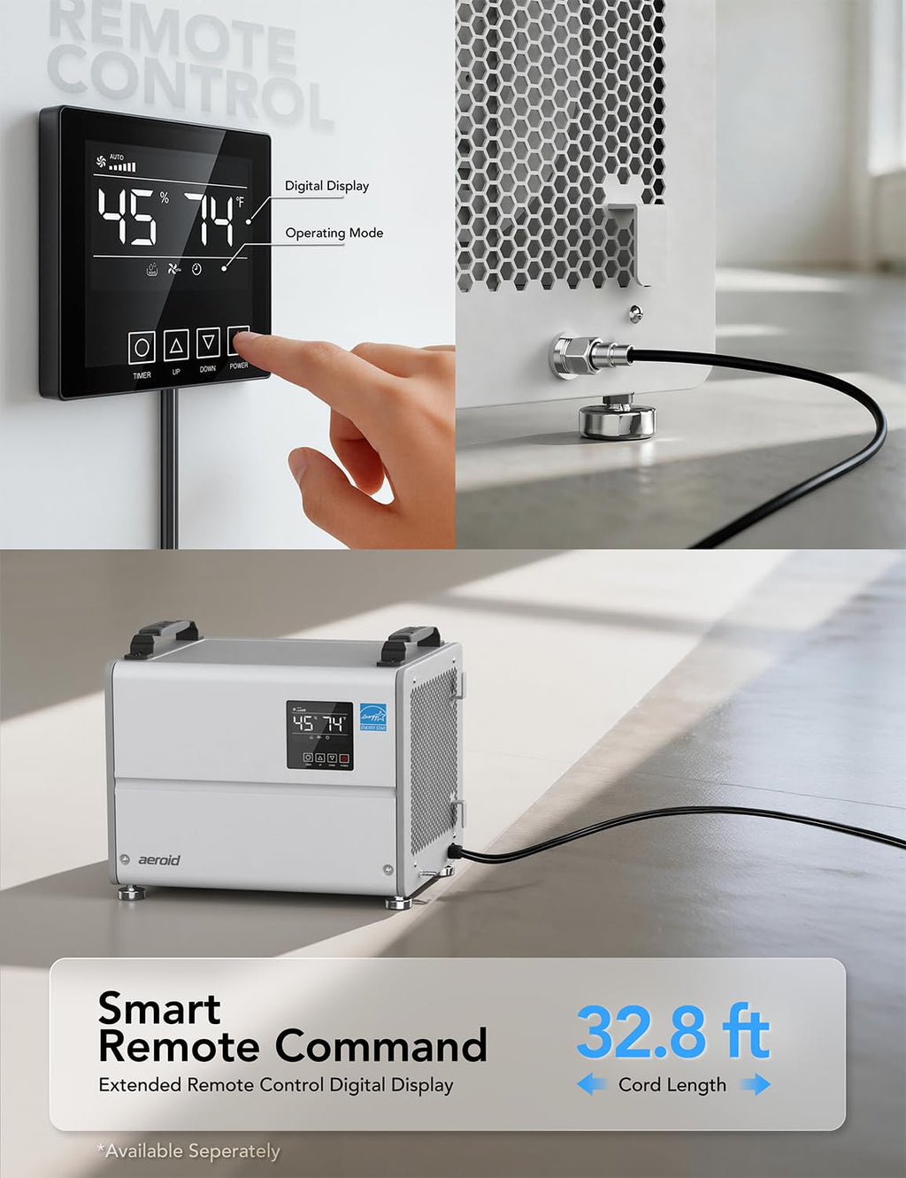 70 Pints Commercial Dehumidifier with Pump and Drain I1954
