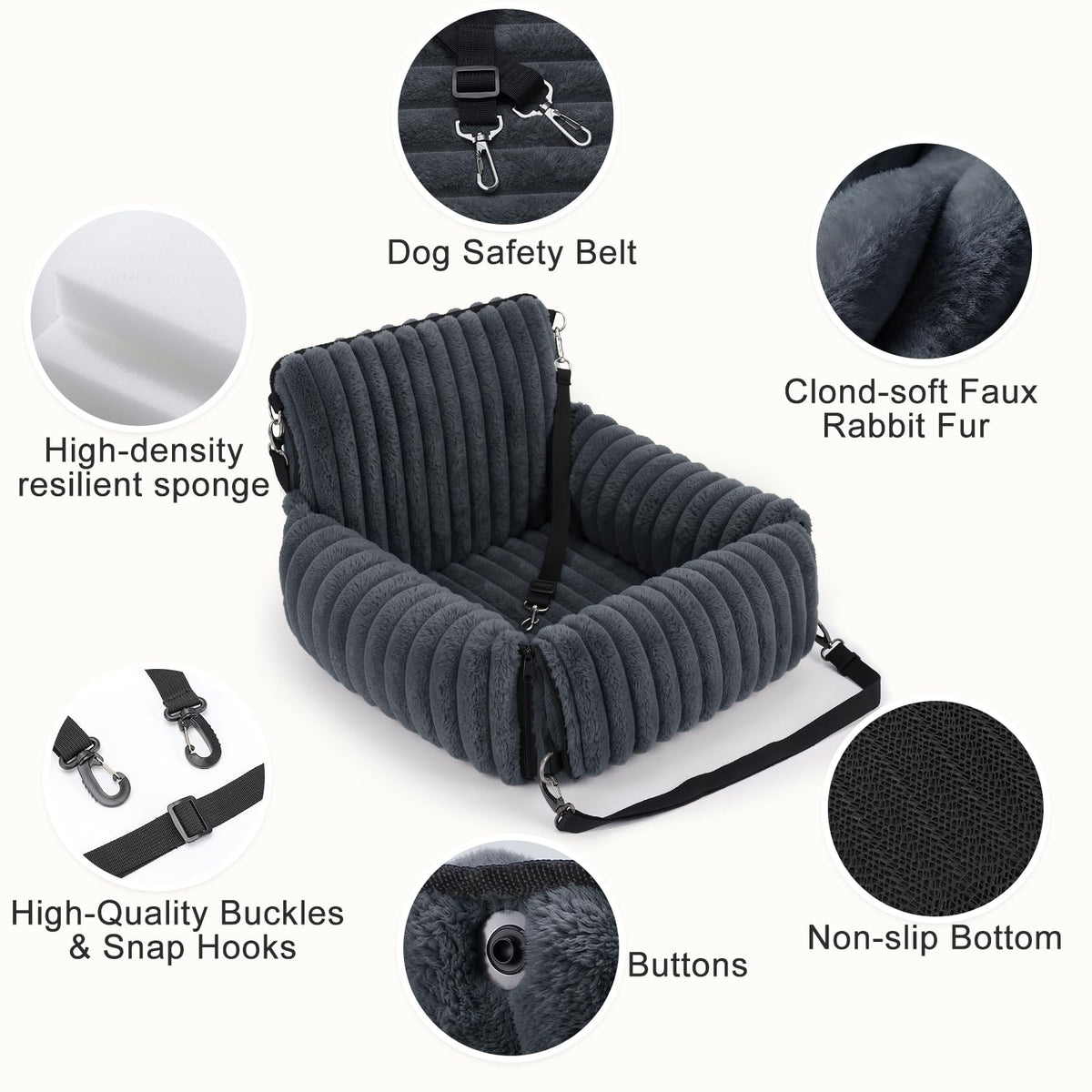 6-in-1 Dog Car Seat up to 23 lbs U639