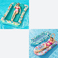 Inflatable Tanning Pool Lounger Float with Pillow & Cup Holder, 2 Pack B243