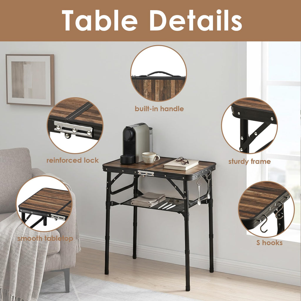 Folding Adjustable Height TV Tray Table B47969