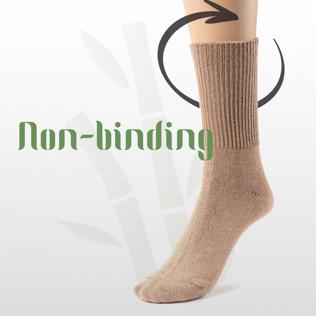 Diabetic Seamless Soft Crew Socks Bamboo Viscose K4679