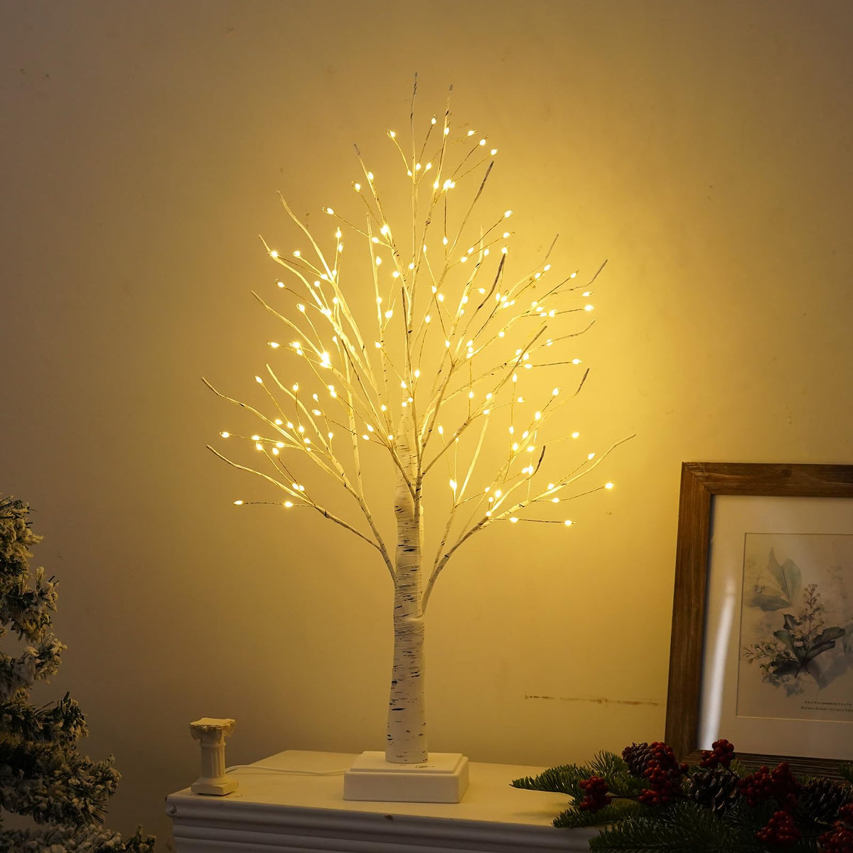 2 Pack Artificial Tree Lamp with Timer T24937
