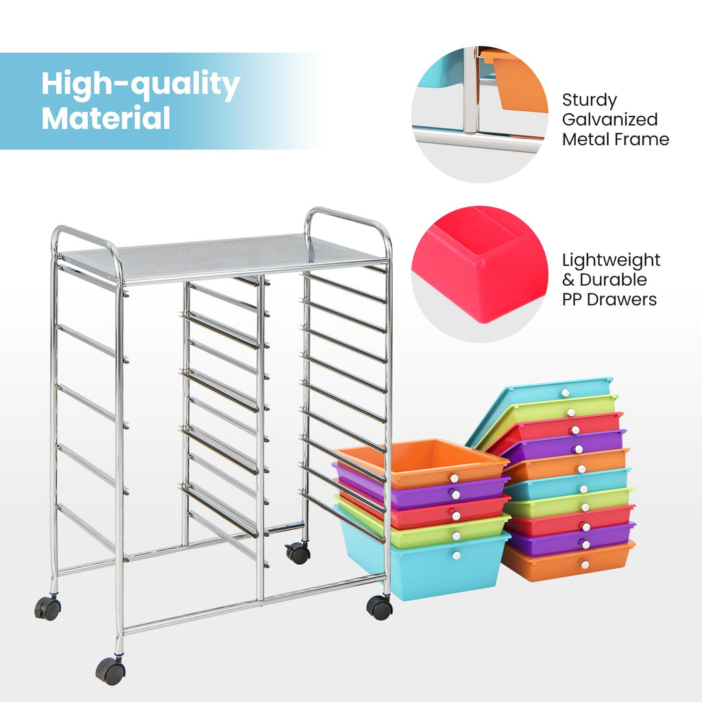 15 Drawer Rolling Storage Cart L394412