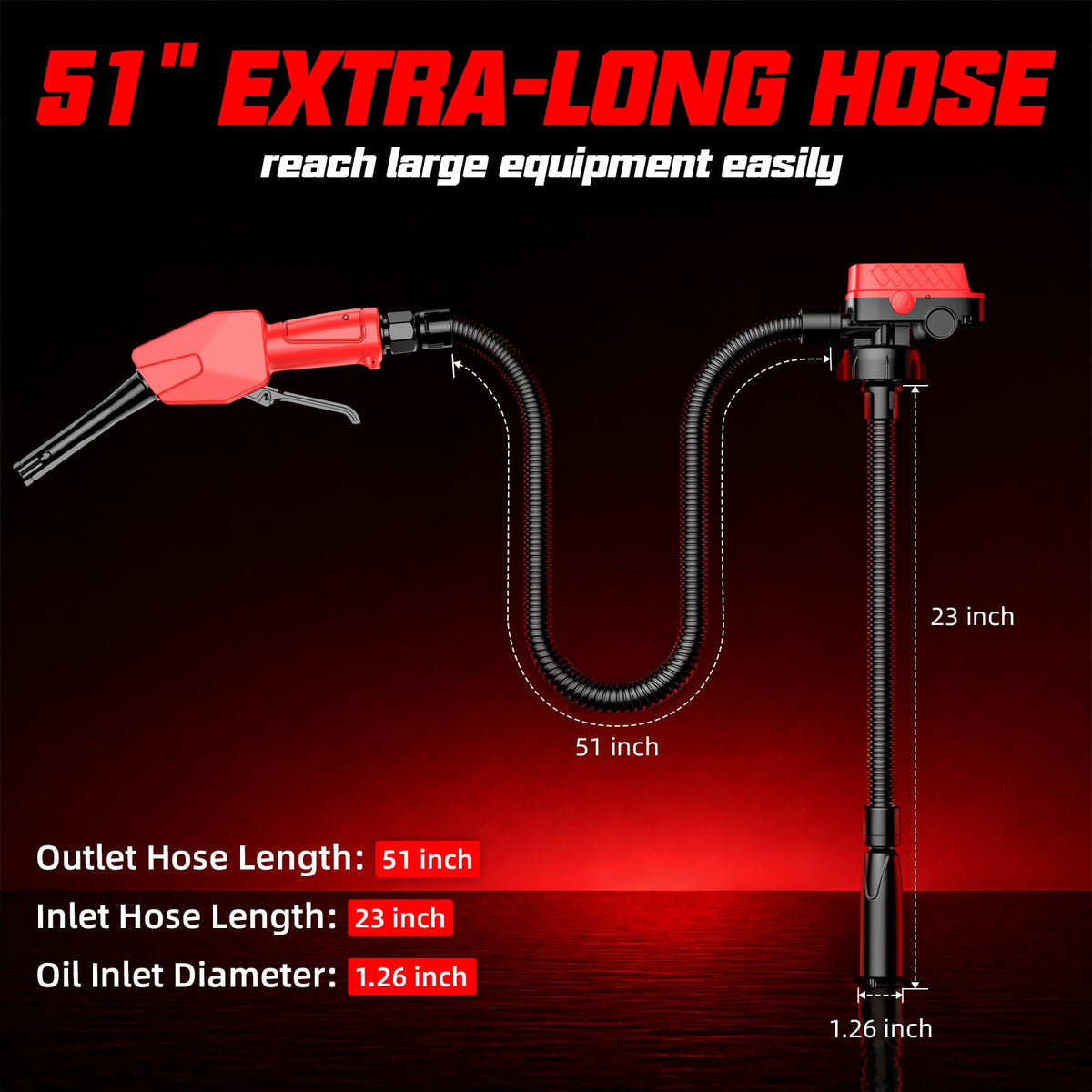 Cordless Fuel Transfer Pump with Auto Stop & Hand-Trigger Nozzle W182