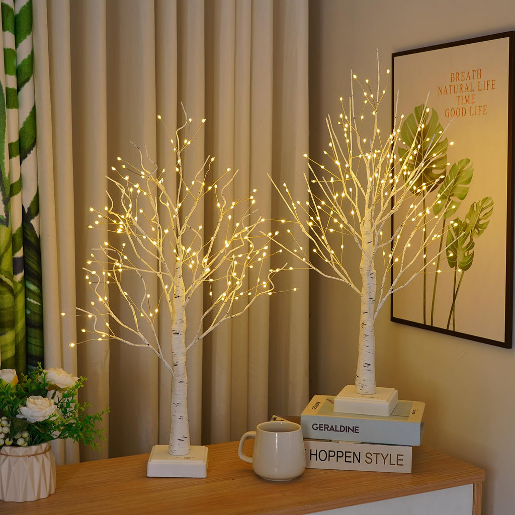 2 Pack Artificial Tree Lamp with Timer T24937