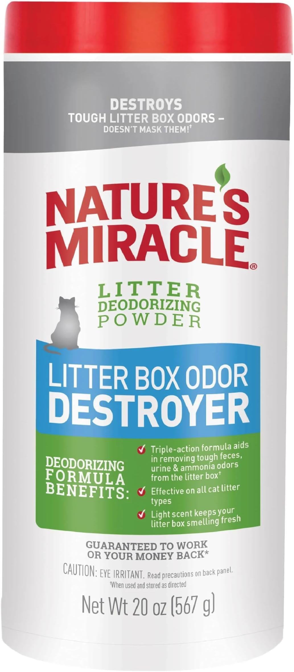 Unscented Cat Litter Box Deodorizer Powder 20 Ounces Pack of 6 K245374